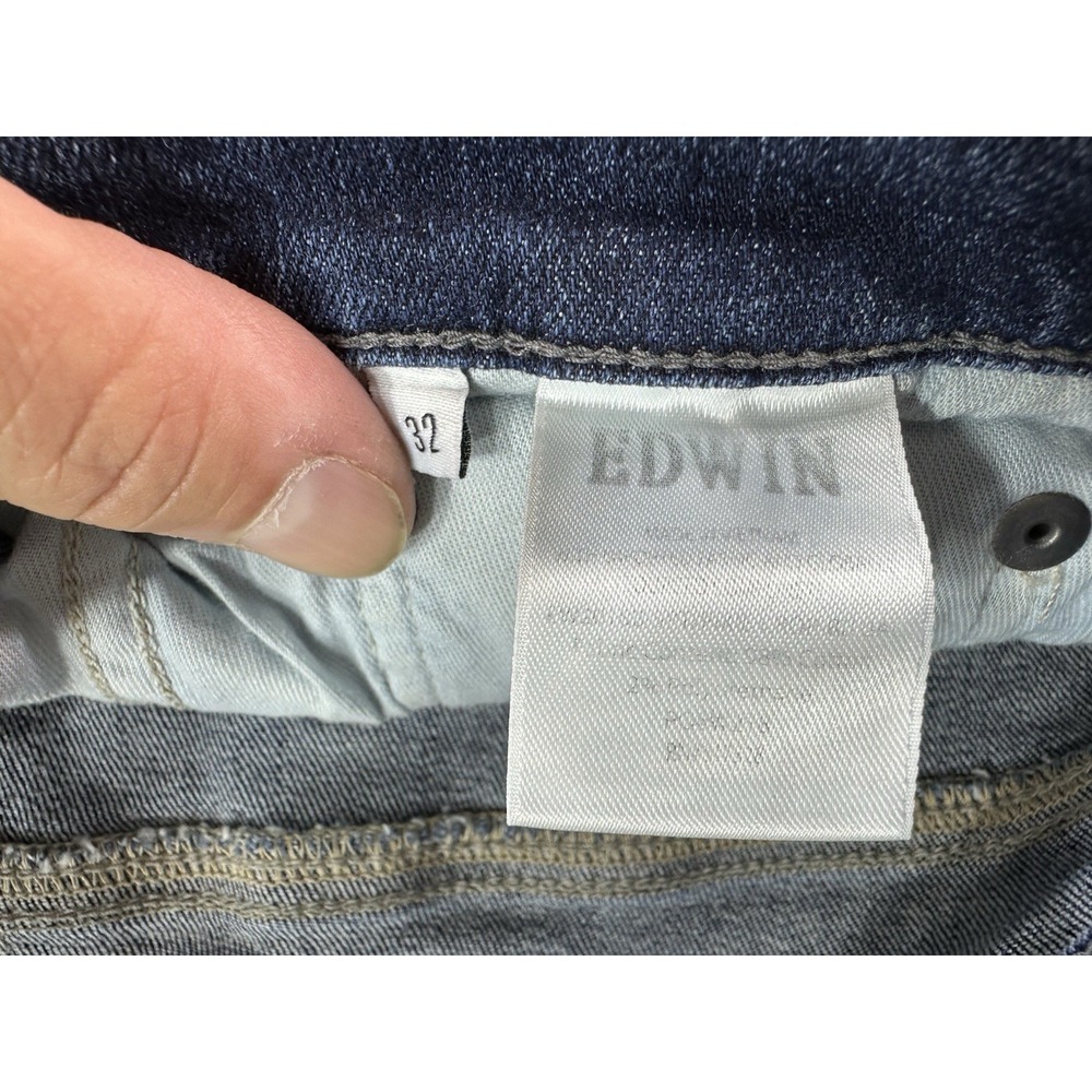 Edwin Pixie Crop‎ 9" Mid Rise Skinny Jeans Ritual Color Size 32 - Picture 12 of 15